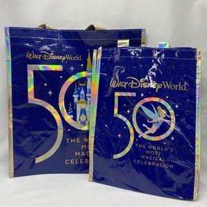 Walt Disney World 50th Anniversary Reusable Shopping Bags Set of 2